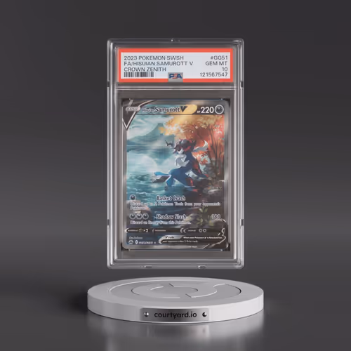 2023 Pokémon Sword and Shield Crown Zenith #GG51 Hisuian Samurott V - Holo Full Art (PSA 10 GEM MINT