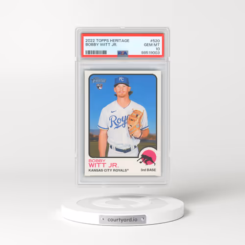 2022 Topps Heritage #520 Bobby Witt Jr. (PSA 10 GEM MINT)