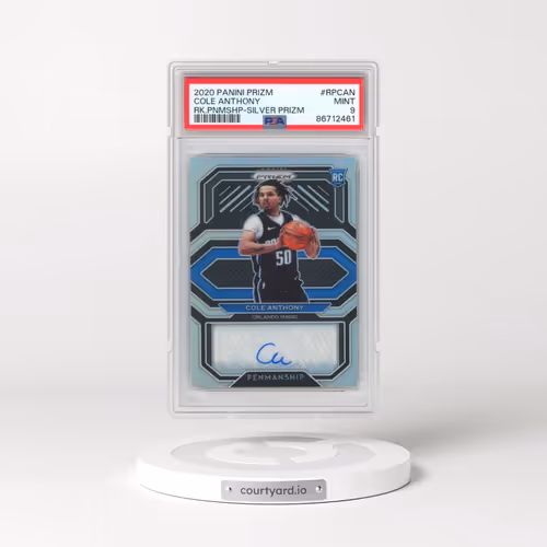 2020 Panini Prizm Rookie Penmanship #RPCAN Cole Anthony - Silver Prizm (PSA 9 MINT)