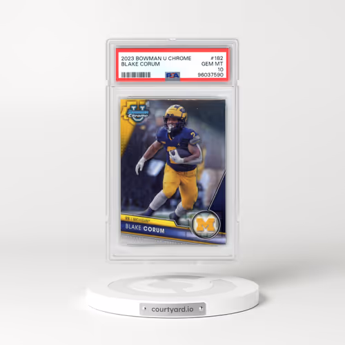 2023 Bowman University Chrome #182 Blake Corum (PSA 10 GEM MINT)