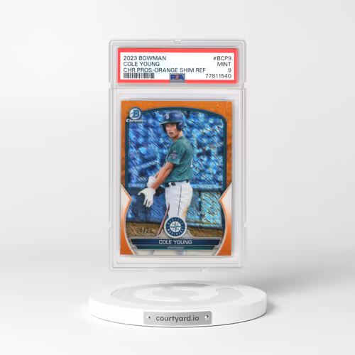 2023 Bowman Chrome Prospects #BCP9 Cole Young - Orange Shimmer (PSA 9 MINT)