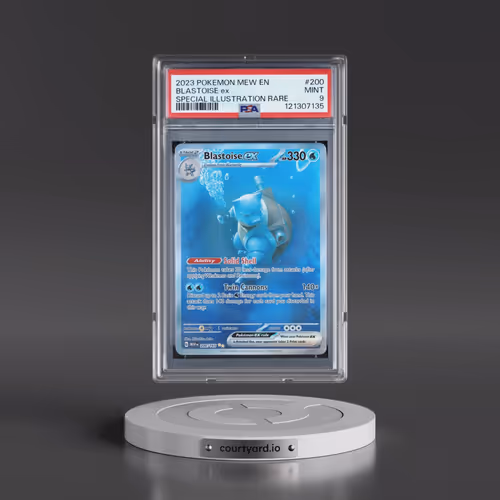 2023 Pokémon Mew EN-151 #200 Blastoise EX - Holo Special Illustration Rare (PSA 9 MINT)