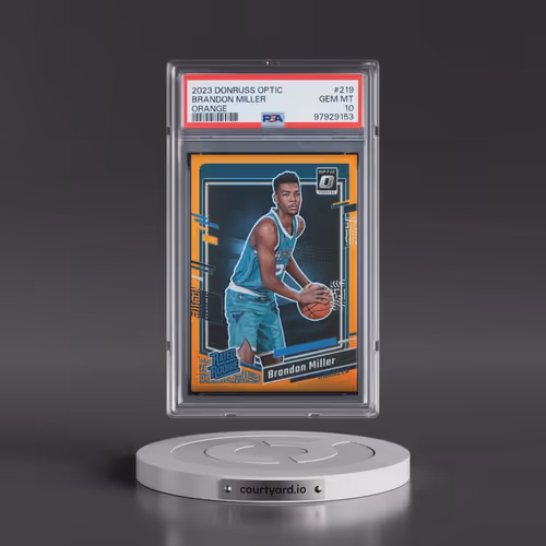 2023 Panini Donruss Optic #219 Brandon Miller - Orange (PSA 10 GEM MINT)