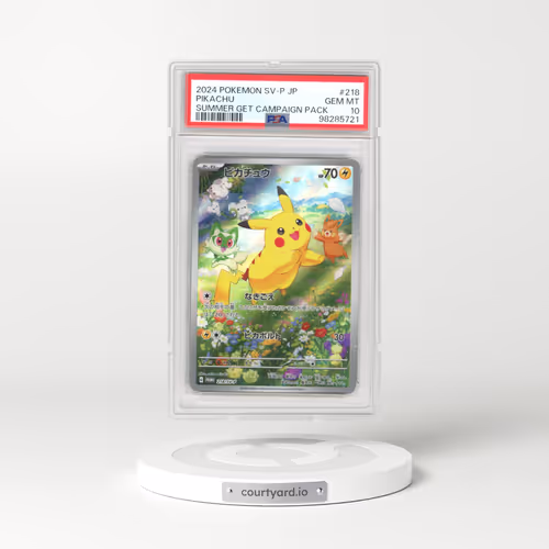 2022 Scarlet & Violet Promos #218 Pikachu - Summer is Here! Campaign (PSA 10 GEM MINT)
