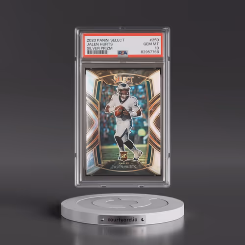 2020 Panini Select #250 Jalen Hurts - Silver Prizm (PSA 10 GEM MINT)