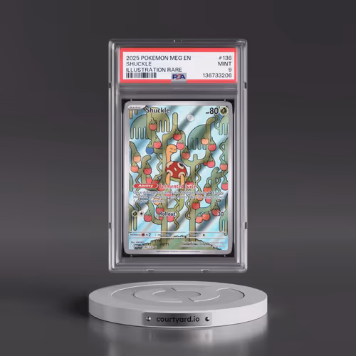 2025 Pokémon Meg EN-Mega Evolution #136 Shuckle - Illustration Rare (PSA 9 MINT)