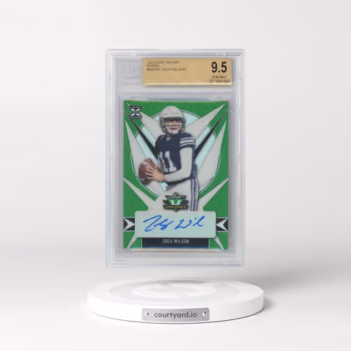 2021 Leaf Valiant Green #BAZW1 Zach Wilson (BGS 9.5 GEM MINT)