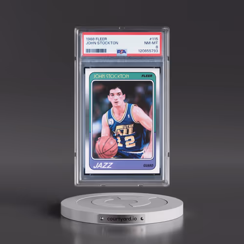 1988 Fleer #115 John Stockton (PSA 8 NM-MT)