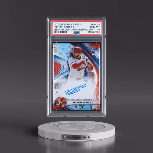 2024 Bowman's Best Best of 2024 Autographs #B24VS Victor Scott II - Refractor (PSA 10 GEM MINT)
