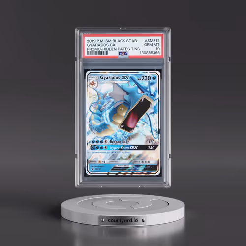 2019 Pokémon SM Black Star Promo #SM212 Gyarados GX - Holo Hidden Fates Tins (PSA 10 GEM MINT)