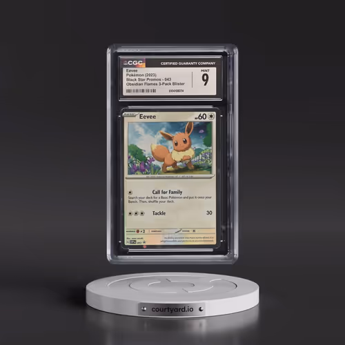 2023 Pokémon Svp EN-SV Black Star Promo #043 Eevee - Obsidian Flames Three Pack Blisters (CGC 9 MINT