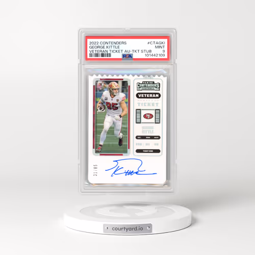 2022 Panini Contenders Veteran Ticket Autographs #CTAGKI George Kittle - Ticket Stub (PSA 9 MINT)