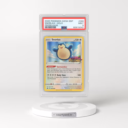 2017 Black Star Promos - Sword & Shield #068 Snorlax - Vivid Voltage Prerelease Promo Holo (PSA 9 MINT)