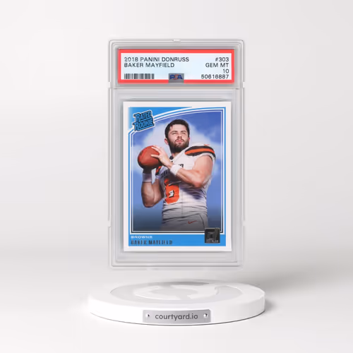 2018 Panini Donruss #303 Baker Mayfield (PSA 10 GEM MINT)