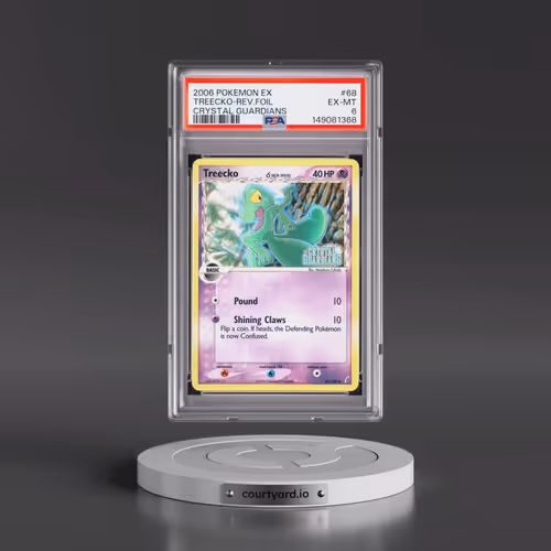 2006 Pokémon EX Crystal Guardians #68 Treecko - Reverse Foil (PSA 6 EX-MT)