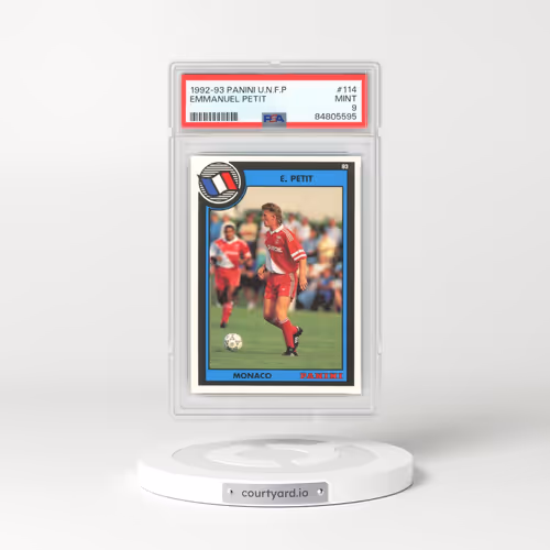 1992 Panini U.N.F.P. #114 Emmanuel Petit (PSA 9 MINT)