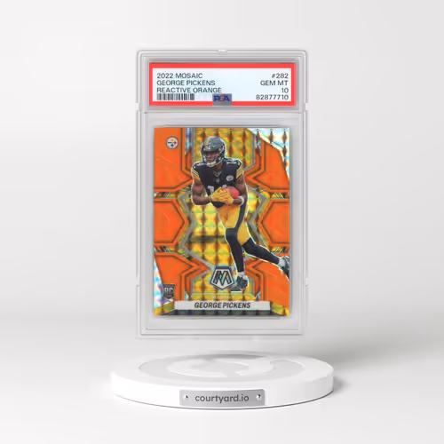 2022 Panini Mosaic #282 George Pickens - Reactive Orange (PSA 10 GEM MINT)