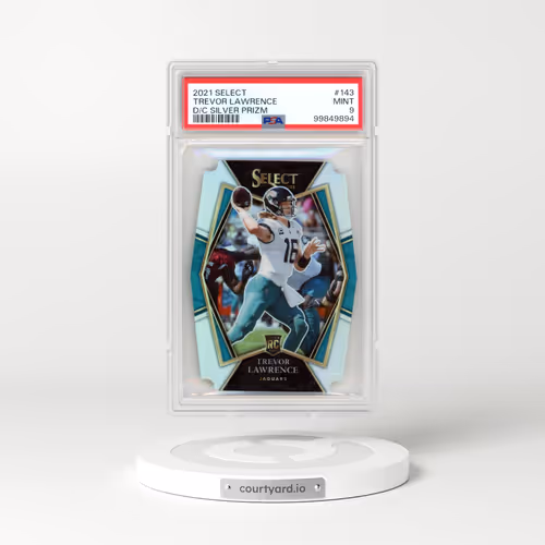 2021 Panini Select #143 Trevor Lawrence - Die-Cut Silver Prizm (PSA 9 MINT)