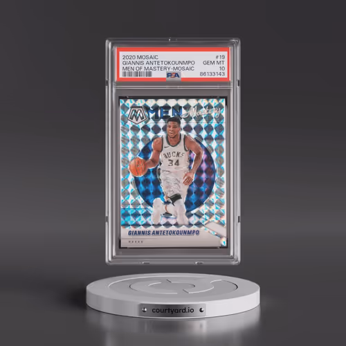 2020 Panini Mosaic Men of Mastery #19 Giannis Antetokounmpo - Mosaic (PSA 10 GEM MINT)
