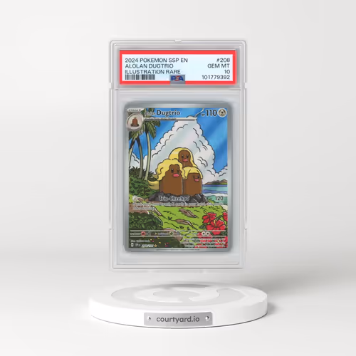 2024 Pokémon Ssp EN-Surging Sparks #208 Alolan Dugtrio - Illustration Rare (PSA 10 GEM MINT)