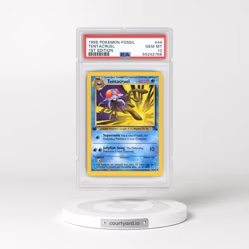 1999 Pokémon Fossil #44 Tentacruel - 1st Edition (PSA 10 GEM MINT)