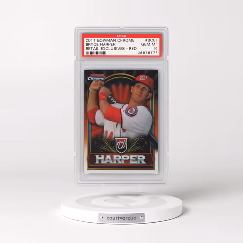2011 Bowman Chrome Bryce Harper Retail Exclusives #BCE1 Bryce Harper - Red (PSA 10 GEM MINT)