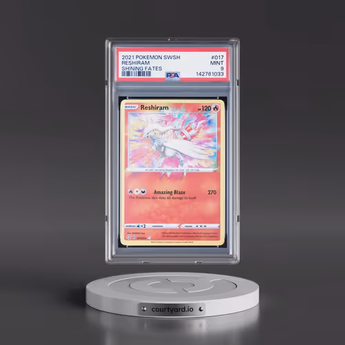 2021 Pokémon Sword & Shield Shining Fates #017 Reshiram (PSA 9 MINT)