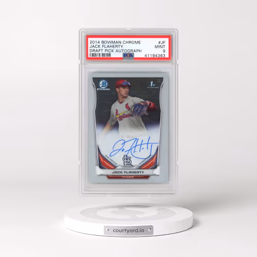 2014 Bowman Chrome Draft Pick Autograph #JF Jack Flaherty (PSA 9 MINT)