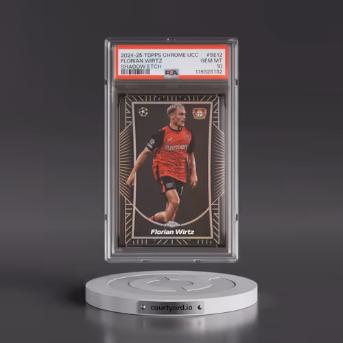 2024-25 Topps Chrome UEFA Club Competitions Shadow Etch #SE12 Florian Wirtz (PSA 10 GEM MINT)