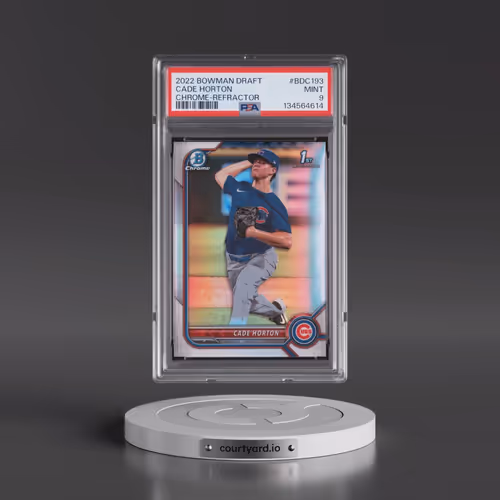 2022 Bowman Draft #BDC193 Cade Horton - Chrome-Refractor (PSA 9 MINT)