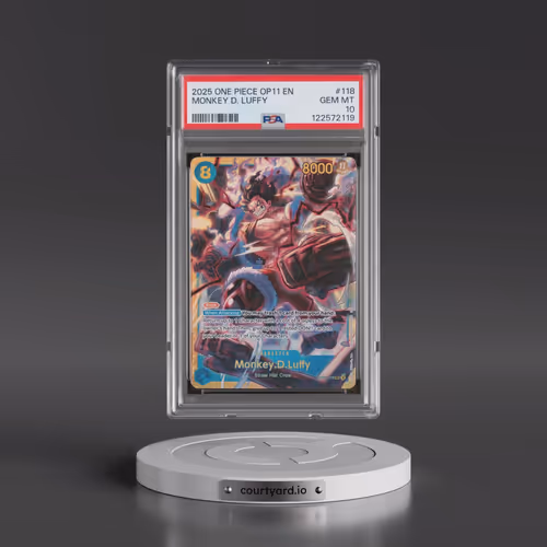 2025 One Piece OP11-A Fist of Divine Speed #118 Monkey D. Luffy (PSA 10 GEM MINT) - Photo