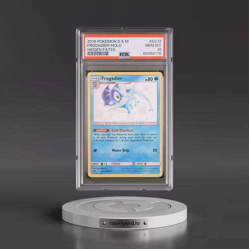 2019 Pokémon Sun & Moon Hidden Fates #SV12 Frogadier - Holo (PSA 10 GEM MINT)