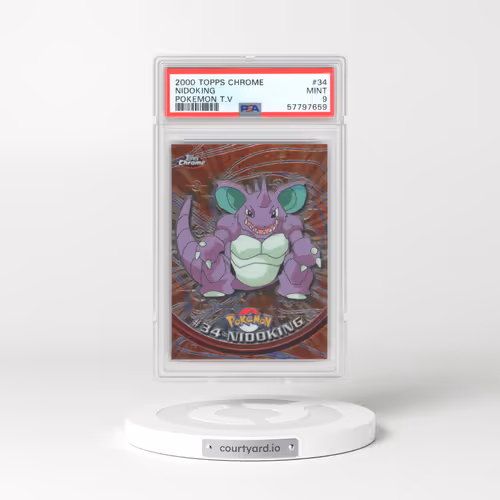2000 Topps Chrome Pokemon T.V. #34 Nidoking (PSA 9 MINT)