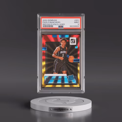 2022 Panini Donruss #201 Paolo Banchero - Red/Gold Holo Laser (PSA 9 MINT)
