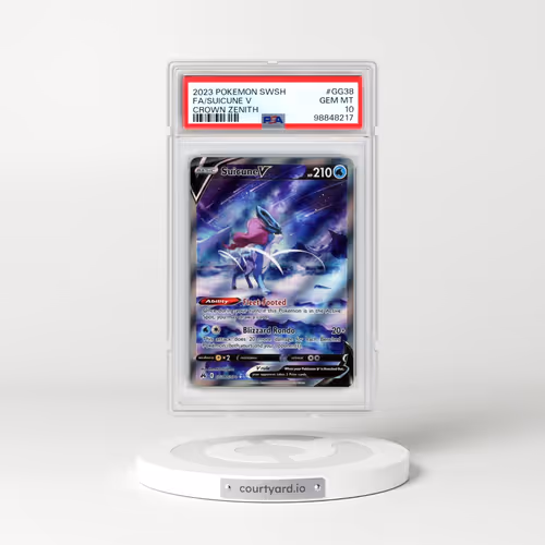 2023 Pokémon Sword and Shield Crown Zenith #GG38 Suicune V - Holo Full Art (PSA 10 GEM MINT)