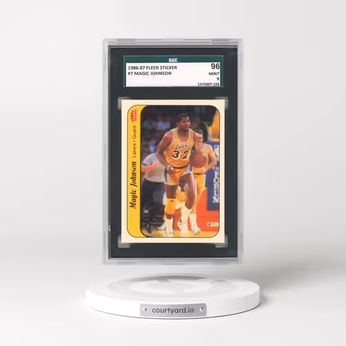 1986 Fleer Sticker #7 Magic Johnson (SGC 9 MINT)
