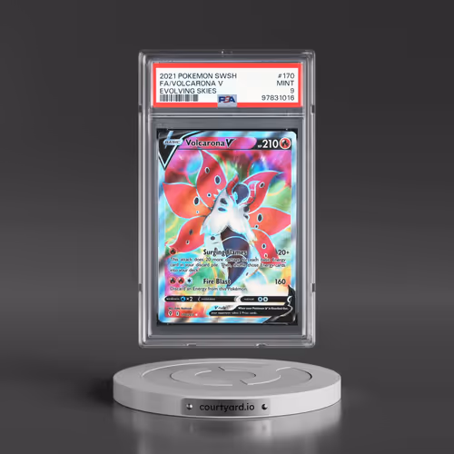 2021 Pokémon Sword & Shield Evolving Skies #170 Volcarona V - Holo Full Art (PSA 9 MINT)