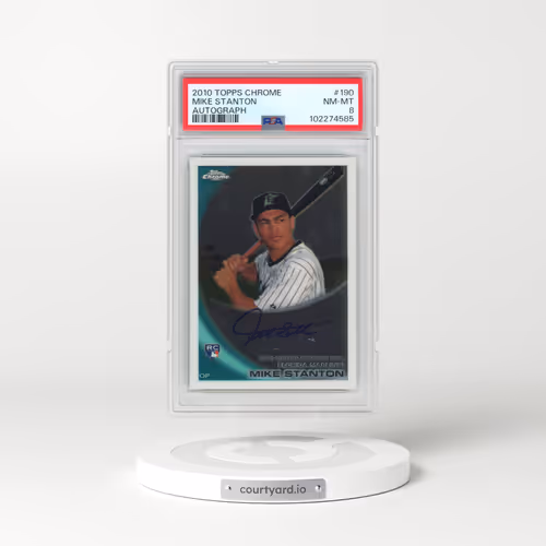 2010 Topps Chrome #190 Mike Stanton - Autograph (PSA 8 NM-MT)