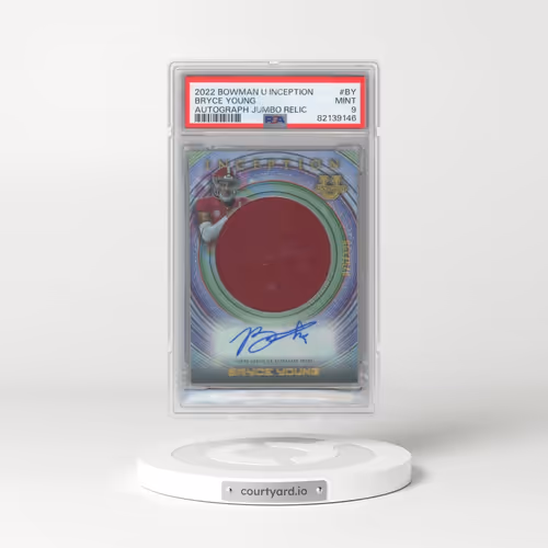 2022 Bowman University Inception Inception Autograph Jumbo Relics #BY Bryce Young (PSA 9 MINT)