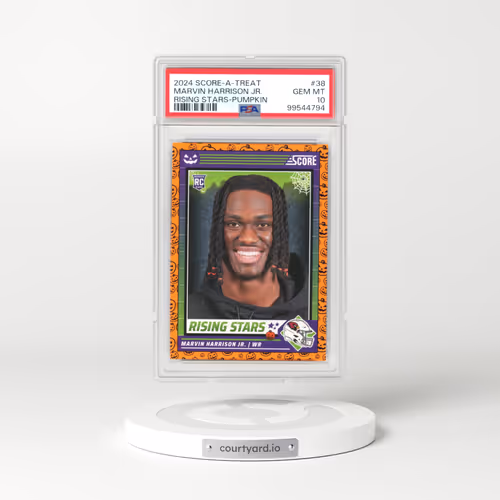2024 Panini Score-A-Treat Rising Stars #38 Marvin Harrison Jr. - Pumpkin (PSA 10 GEM MINT)