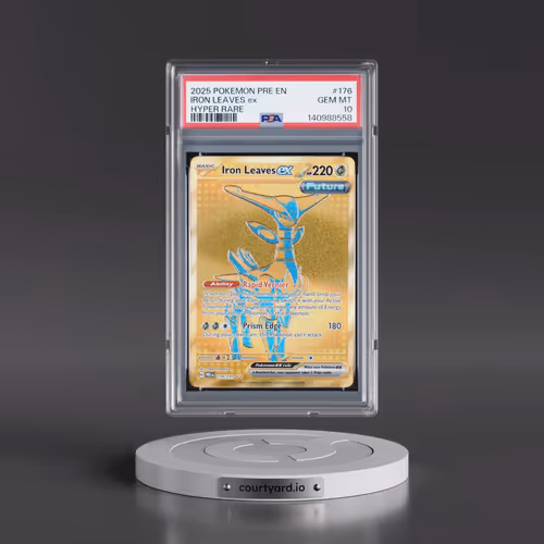 2025 Pokémon Pre EN-Prismatic Evolutions #176 Iron Leaves EX - Holo Hyper Rare (PSA 10 GEM MINT)
