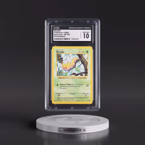 1999 Base Set #69/102 Weedle - Shadowless Shadowless (CGC 10 GEM MINT)