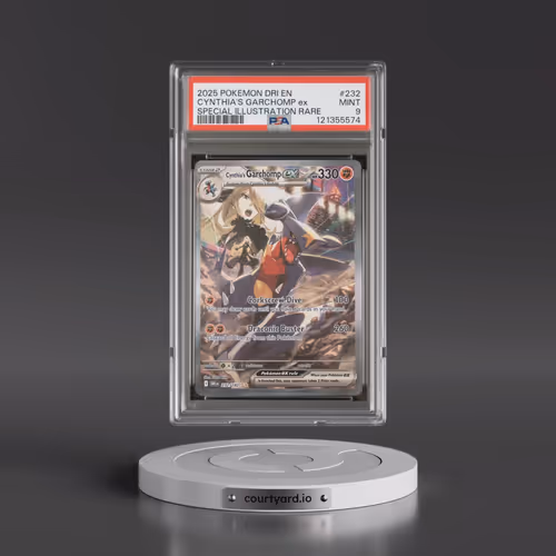 2025 Pokémon Dri EN-Destined Rivals #232 Cynthia's Garchomp EX - Holo Special Illustration Rare (PSA