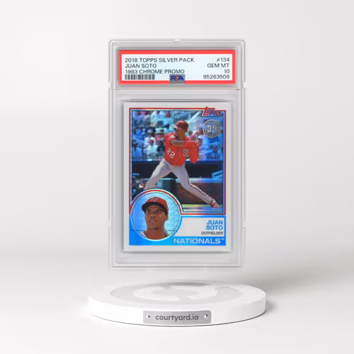 2018 Topps Silver Pack 1983 Chrome Promo #134 Juan Soto (PSA 10 GEM MINT)