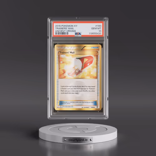 2015 Pokémon XY Ancient Origins #100 Trainers' Mail (PSA 10 GEM MINT)