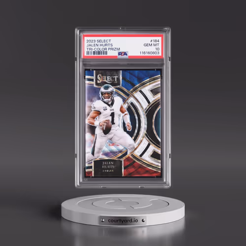 2023 Panini Select #184 Jalen Hurts - Tri-Color Prizm (PSA 10 GEM MINT)