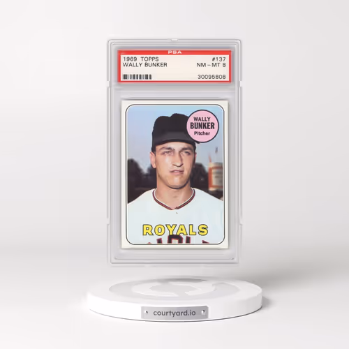 1969 Topps #137 Wally Bunker (PSA 8 NM-MT)