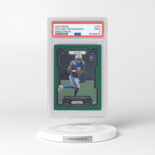 2023 Panini Prizm #343 Anthony Richardson - Green Prizm (PSA 9 MINT)