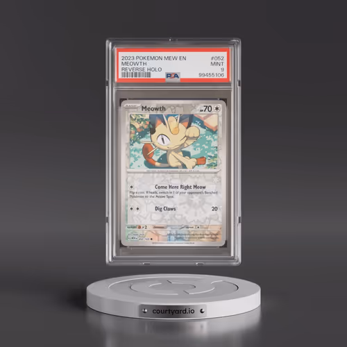 2023 Pokémon Mew EN-151 #052 Meowth - Reverse Holo (PSA 9 MINT)
