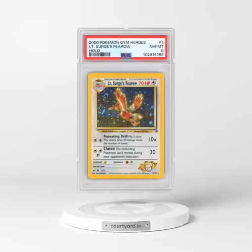 2000 Pokémon Gym Heroes #7 LT. Surge's Fearow - Holo (PSA 8 NM-MT)